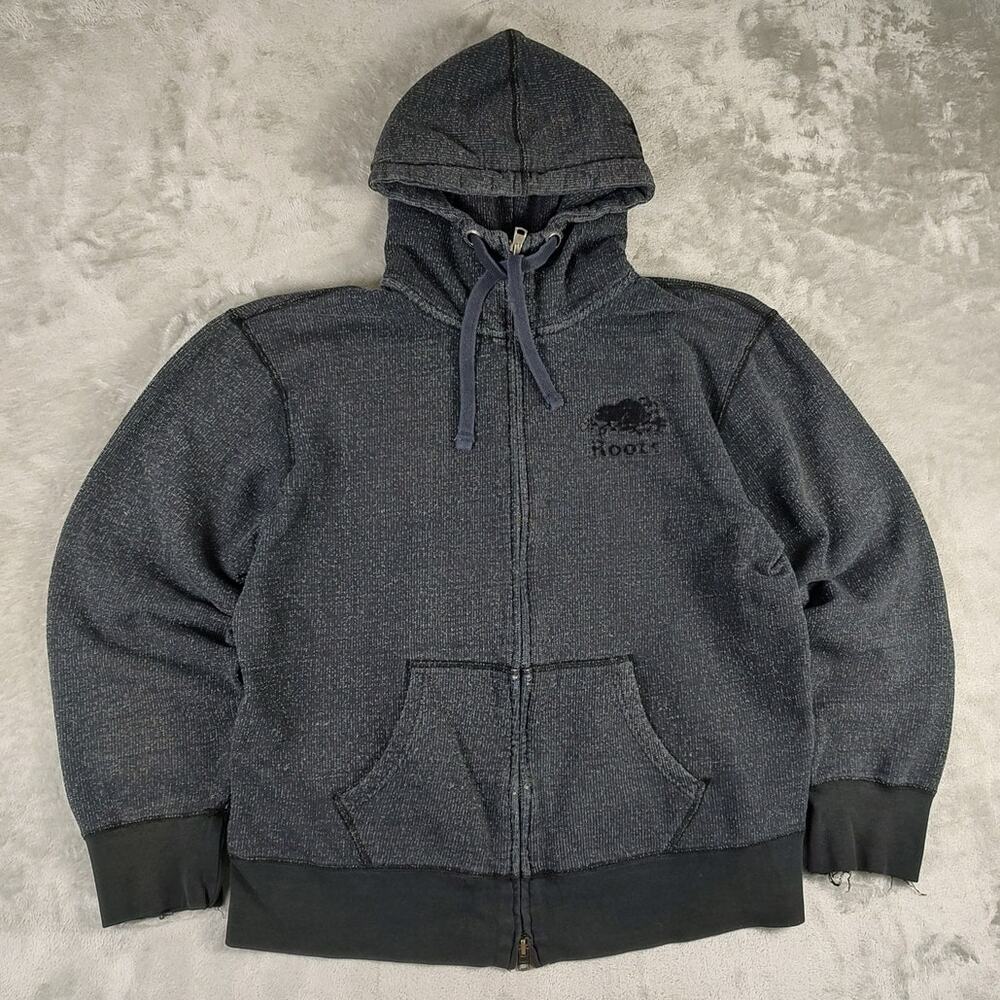 Roots Canada Original Kanga hoodie casual streetwear fleece jacket mens Large